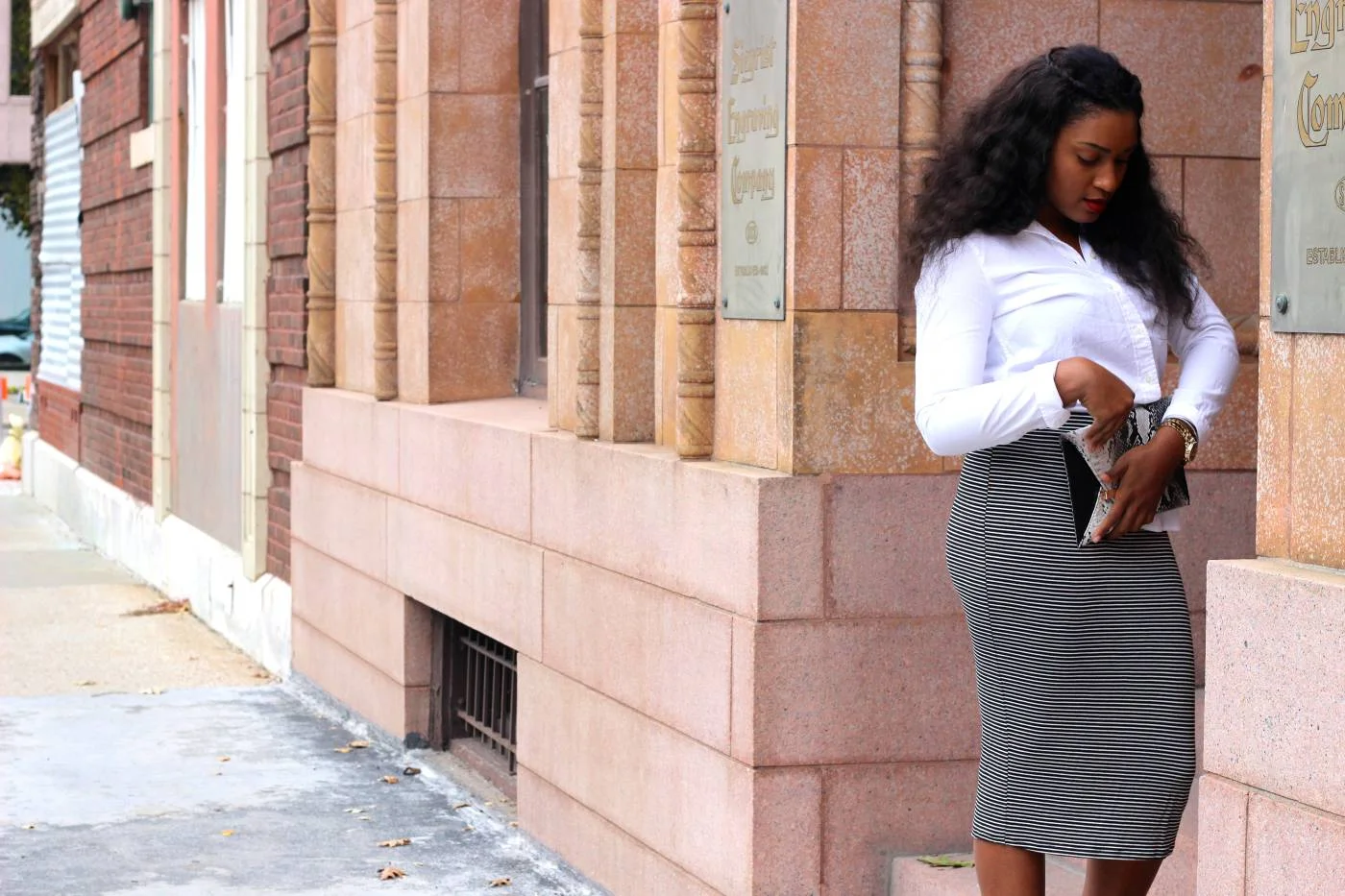 Pencil skirt in white hot sale